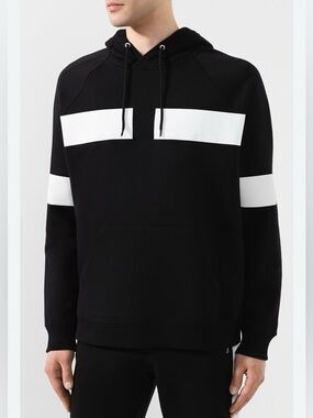 Givenchy Black Pullover Hoodie with White Logo Tag